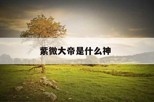 紫微大帝是什么神 