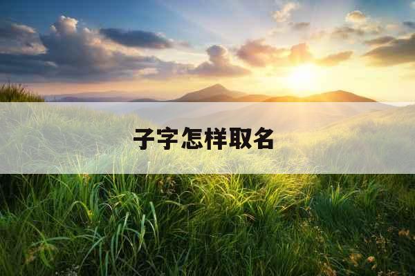 子字怎样取名 子字怎样取名