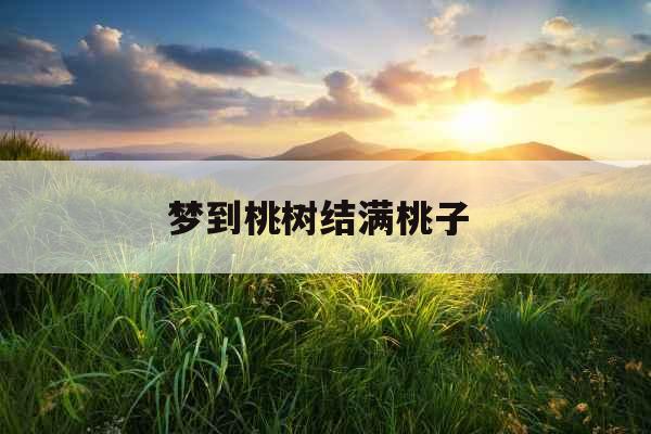 梦到桃树结满桃子 