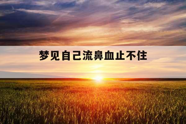 梦见自己流鼻血止不住 