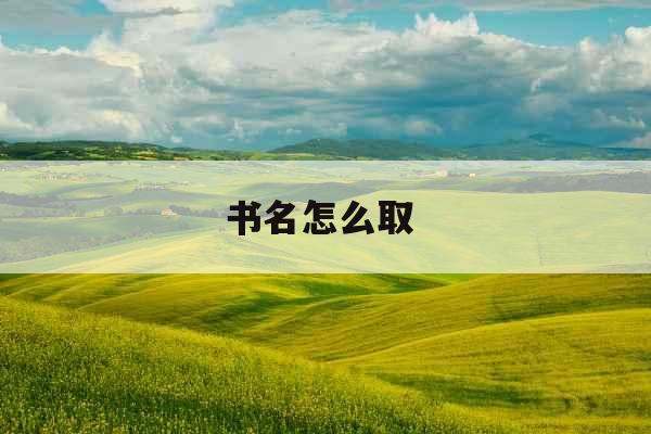 书名怎么取 