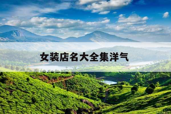 女装店名大全集洋气 