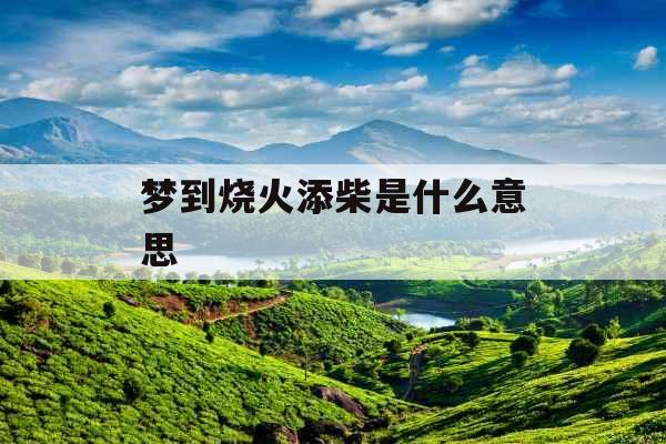 梦到烧火添柴是什么意思 