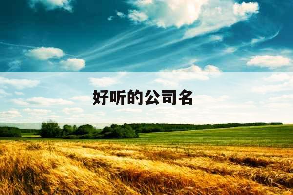好听的公司名