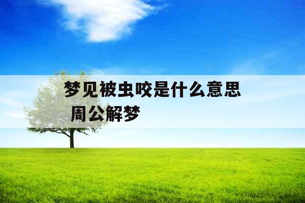 梦见被虫咬是什么意思 周公解梦 梦见被虫咬是什么意思 周公解梦