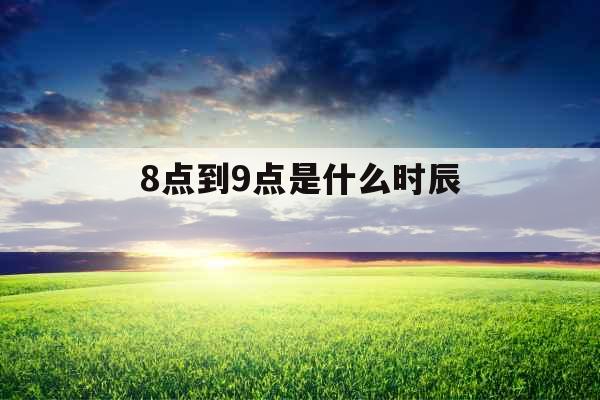 8点到9点是什么时辰 