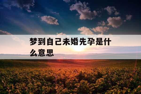 梦到自己未婚先孕是什么意思  梦到自己未婚先孕是什么意思