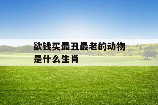 欲钱买最丑最老的动物是什么生肖 