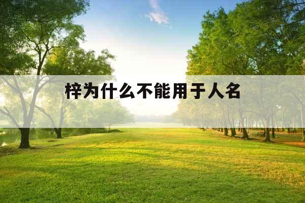 梓为什么不能用于人名 