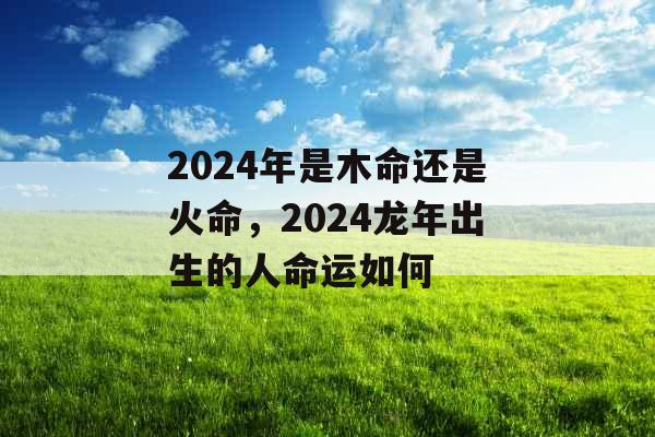 2024年是木命还是火命,2024龙年出生的人命运如何 2024年是木命还是火命,2024龙年出生的人命运如何
