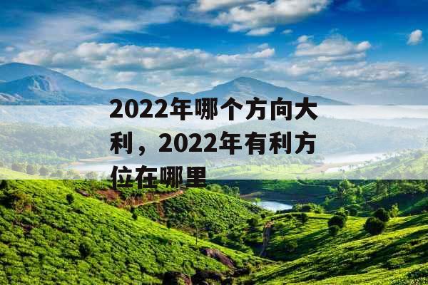 2022年哪个方向大利，2022年有利方位在哪里
