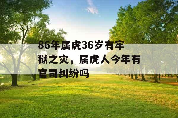 86年属虎36岁有牢狱之灾，属虎人今年有官司纠纷吗