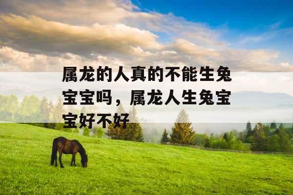 属龙的人真的不能生兔宝宝吗，属龙人生兔宝宝好不好