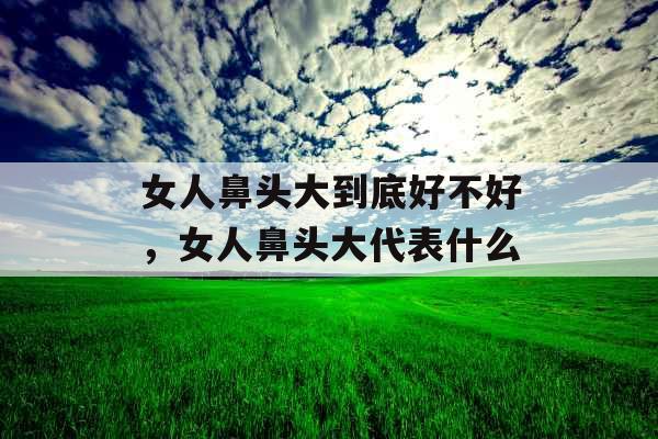 女人鼻头大到底好不好，女人鼻头大代表什么