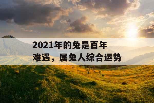 2021年的兔是百年难遇，属兔人综合运势