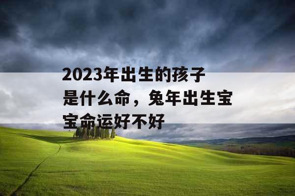 2023年出生的孩子是什么命，兔年出生宝宝命运好不好