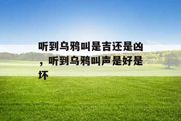听到乌鸦叫是吉还是凶，听到乌鸦叫声是好是坏