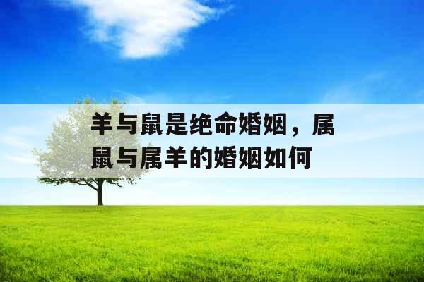 羊与鼠是绝命婚姻，属鼠与属羊的婚姻如何