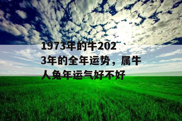 1973年的牛2023年的全年运势，属牛人兔年运气好不好
