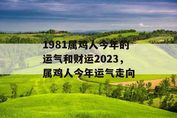 1981属鸡人今年的运气和财运2023，属鸡人今年运气走向