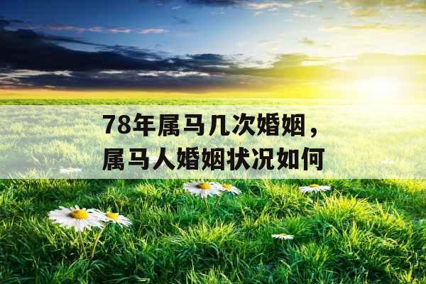 78年属马几次婚姻,属马人婚姻状况如何 78年属马几次婚姻,属马人婚姻状况如何