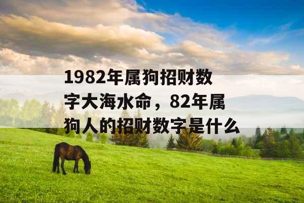 1982年属狗招财数字大海水命，82年属狗人的招财数字是什么
