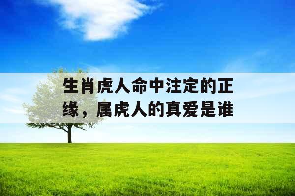 生肖虎人命中注定的正缘,属虎人的真爱是谁 生肖虎人命中注定的正缘,属虎人的真爱是谁