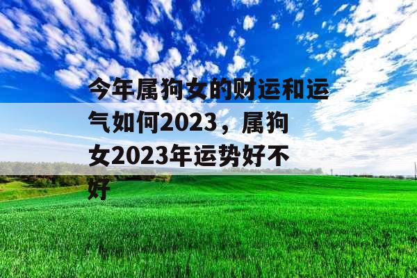 今年属狗女的财运和运气如何2023，属狗女2023年运势好不好