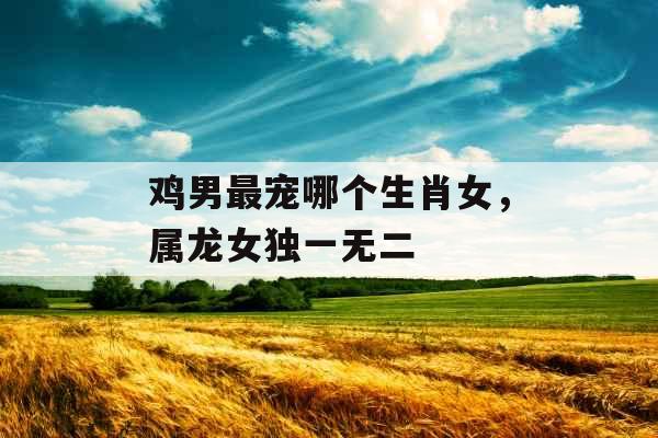 鸡男最宠哪个生肖女，属龙女独一无二