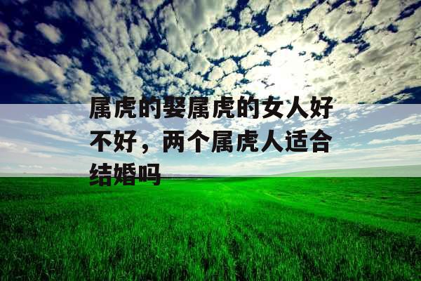 属虎的娶属虎的女人好不好，两个属虎人适合结婚吗