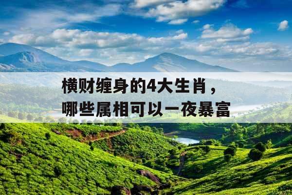 横财缠身的4大生肖，哪些属相可以一夜暴富