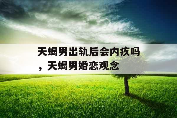 天蝎男出轨后会内疚吗，天蝎男婚恋观念