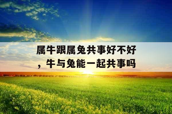 属牛跟属兔共事好不好，牛与兔能一起共事吗