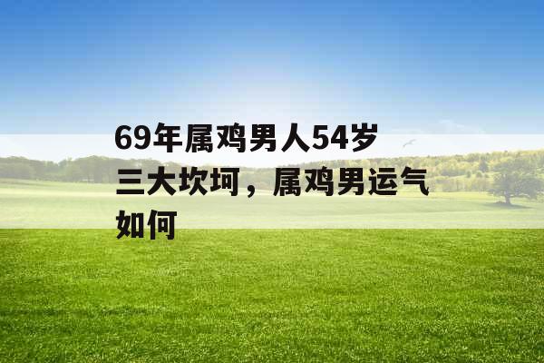 69年属鸡男人54岁三大坎坷，属鸡男运气如何
