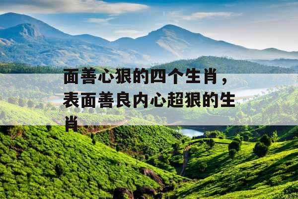 面善心狠的四个生肖，表面善良内心超狠的生肖