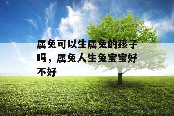 属兔可以生属兔的孩子吗，属兔人生兔宝宝好不好