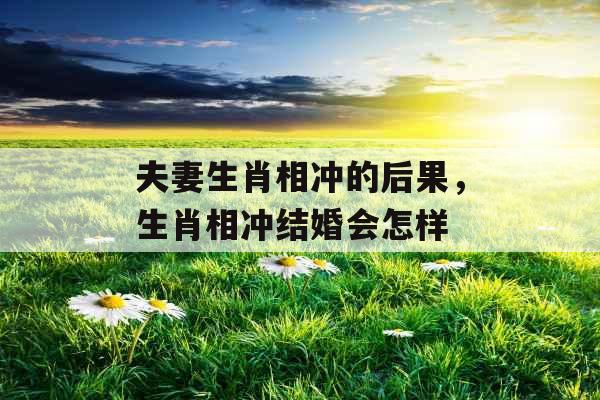 夫妻生肖相冲的后果，生肖相冲结婚会怎样