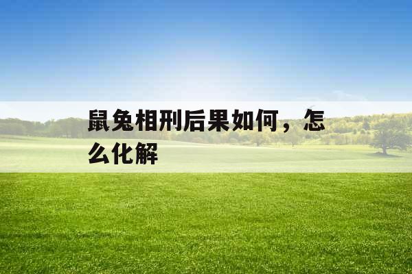鼠兔相刑后果如何，怎么化解
