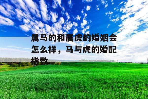 属马的和属虎的婚姻会怎么样，马与虎的婚配指数