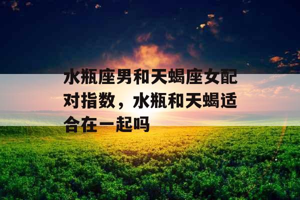 水瓶座男和天蝎座女配对指数，水瓶和天蝎适合在一起吗