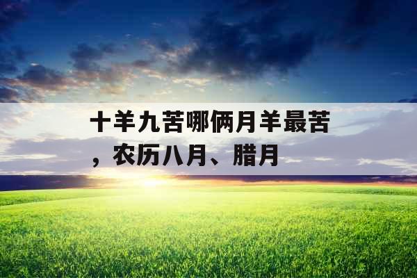 十羊九苦哪俩月羊最苦，农历八月、腊月
