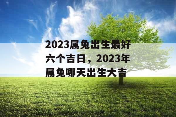 2023属兔出生最好六个吉日，2023年属兔哪天出生大吉