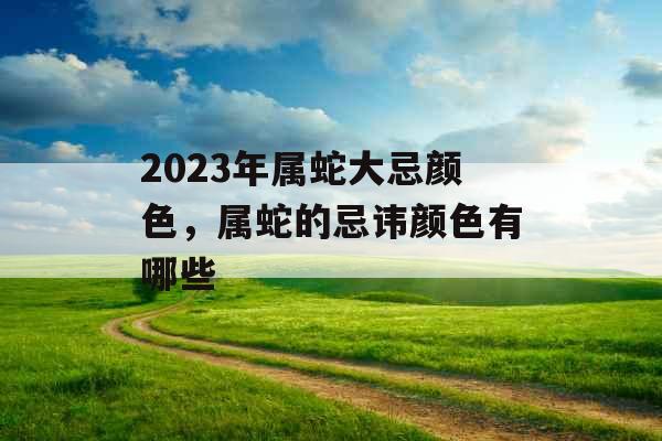 2023年属蛇大忌颜色，属蛇的忌讳颜色有哪些