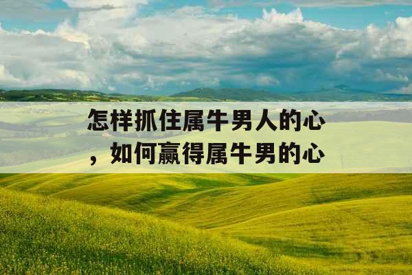 怎样抓住属牛男人的心,如何赢得属牛男的心 怎样抓住属牛男人的心,如何赢得属牛男的心