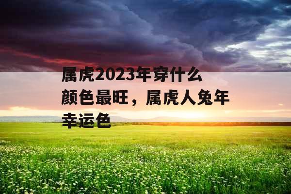 属虎2023年穿什么颜色最旺，属虎人兔年幸运色