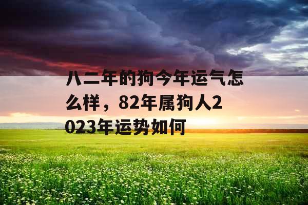 八二年的狗今年运气怎么样，82年属狗人2023年运势如何