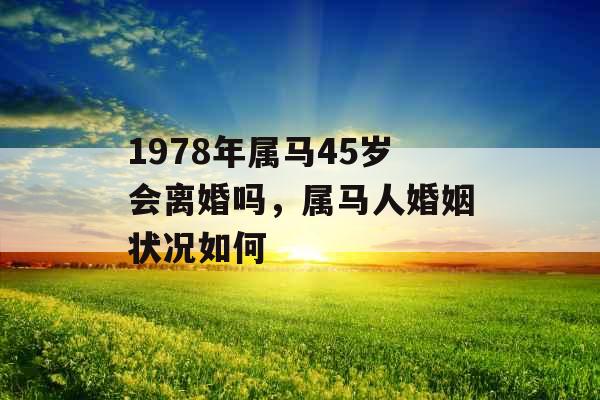 1978年属马45岁会离婚吗，属马人婚姻状况如何
