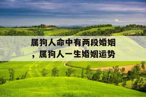 属狗人命中有两段婚姻，属狗人一生婚姻运势