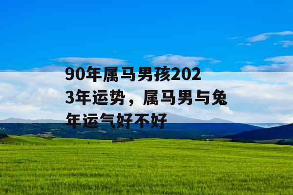 90年属马男孩2023年运势，属马男与兔年运气好不好