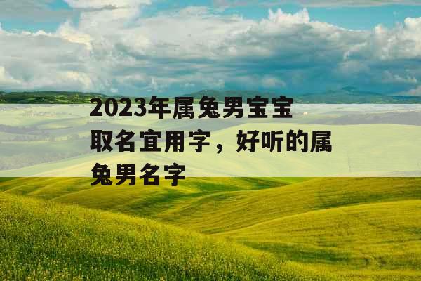 2023年属兔男宝宝取名宜用字，好听的属兔男名字